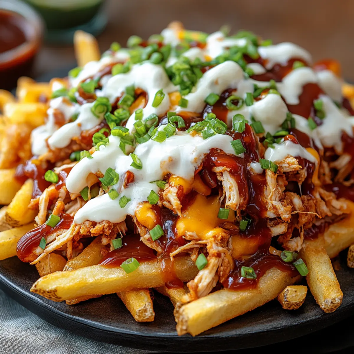 Loaded BBQ Pulled Chicken Fries