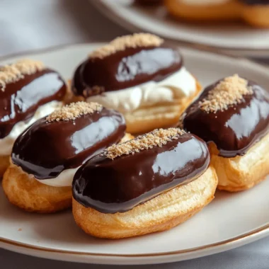 Chocolate-Dipped Mini Éclairs