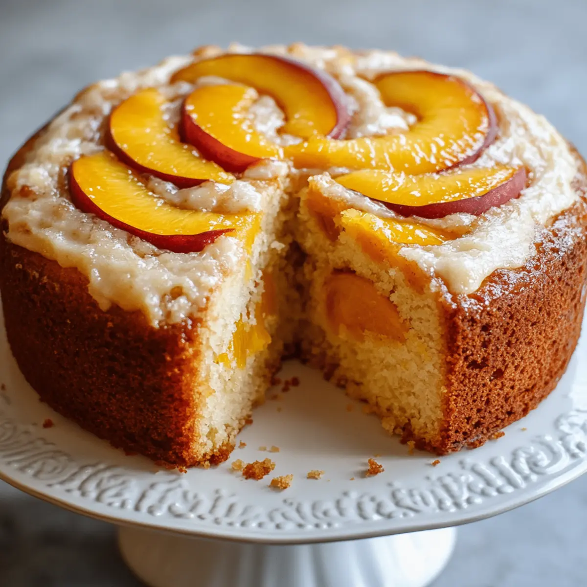 Brown Sugar Peach Cake