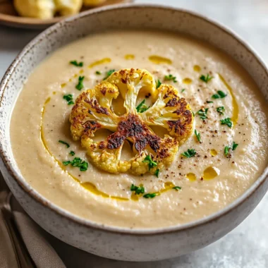 Creamy Roasted Cauliflower Soup