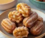 Caramel Stuffed Churro Bites