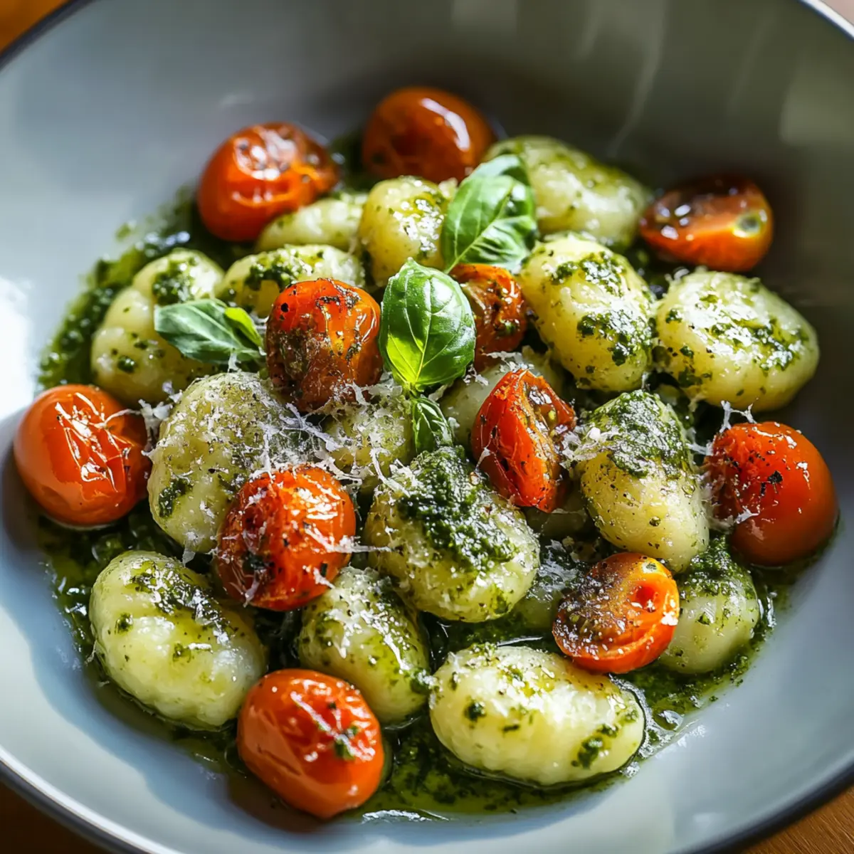 Pesto Gnocchi with Cherry Tomatoes