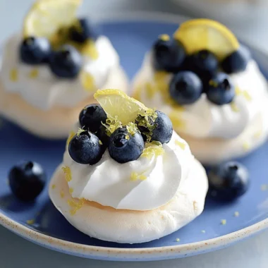 Mini Lemon Blueberry Pavlovas