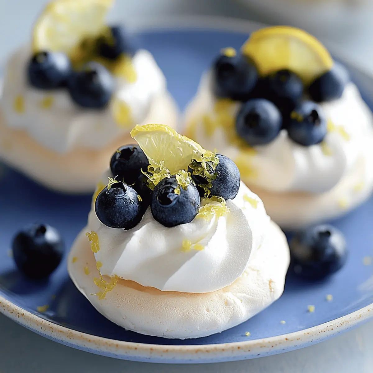 Mini Lemon Blueberry Pavlovas