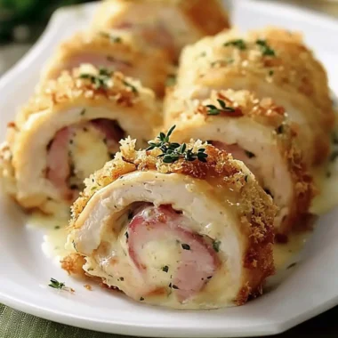 Baked Chicken Cordon Bleu Rolls