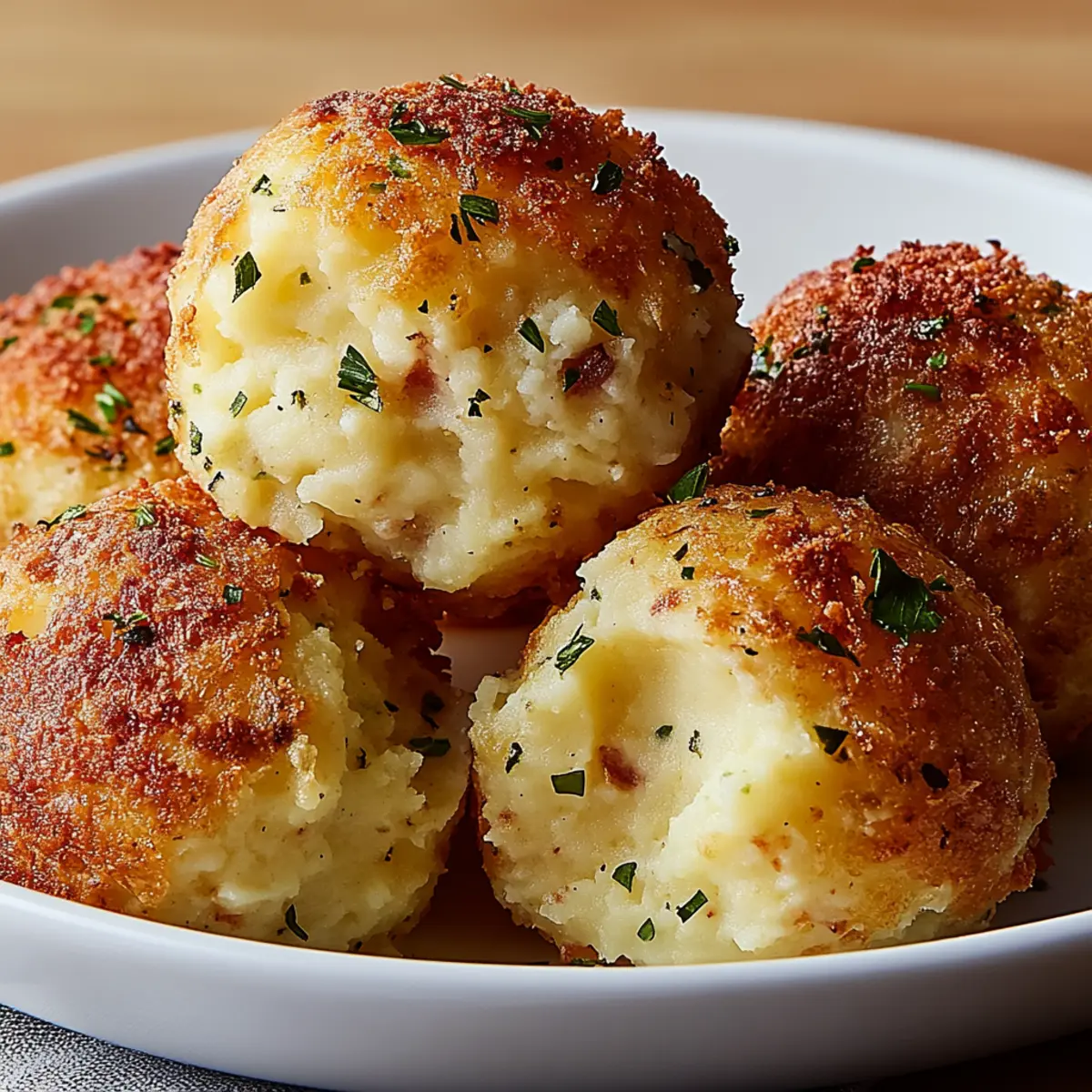 Herb Cheddar Mashed Potato Bombs