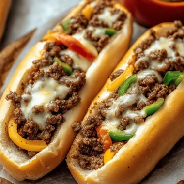 Ground Beef Philly Cheesesteaks