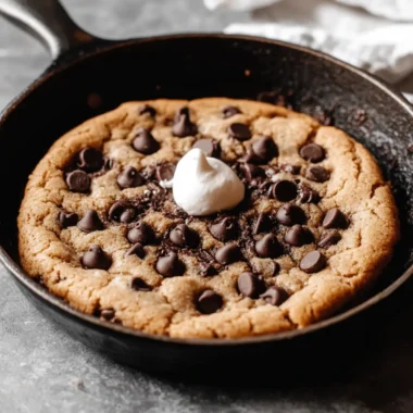 Brown Butter Chocolate Chip Skillet Cookie