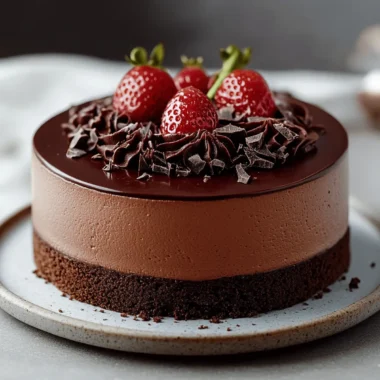 Dark Chocolate Mousse Cake