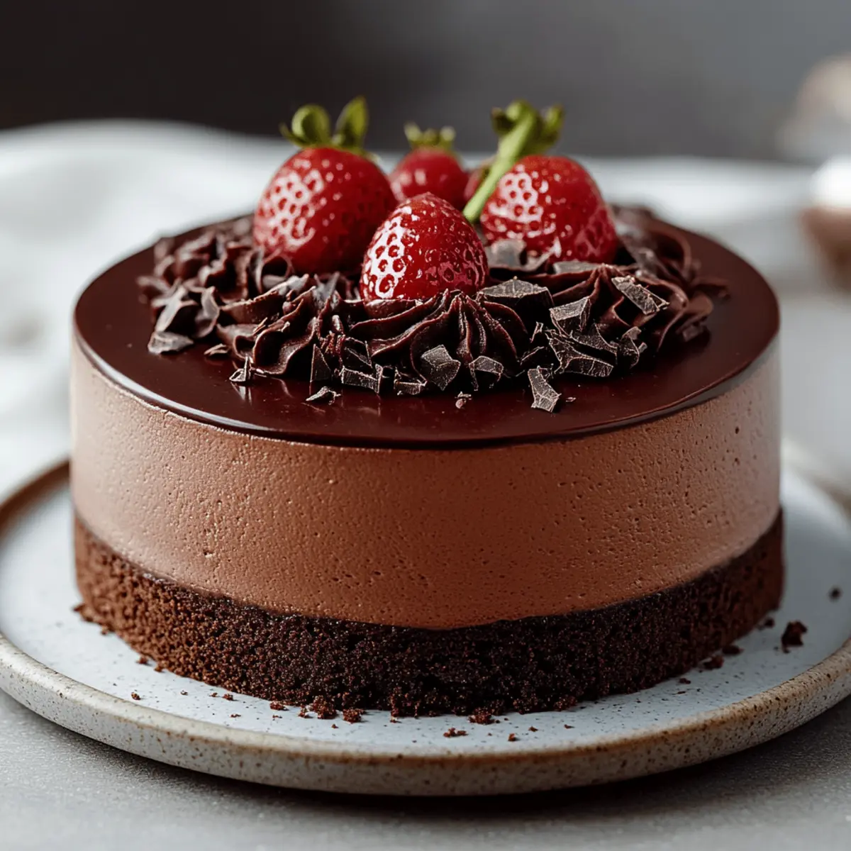 Dark Chocolate Mousse Cake