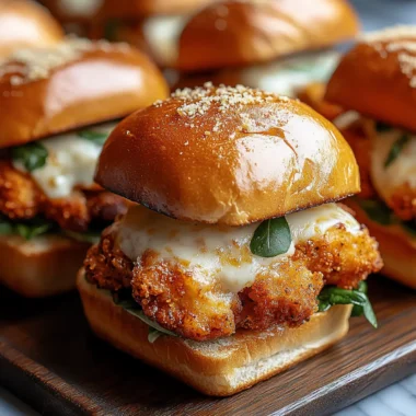 Crispy Chicken Parmesan Sliders