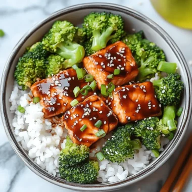 Teriyaki Salmon Bowls with Broccoli